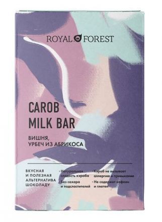Carob Milk Bar Вишня, урбеч абрикосовый Royal Forest (50 г)
