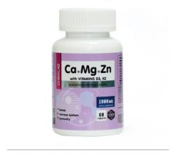 Ca+Mg+Zn, D3, K2 1900 мг Chikalab (60 кап)