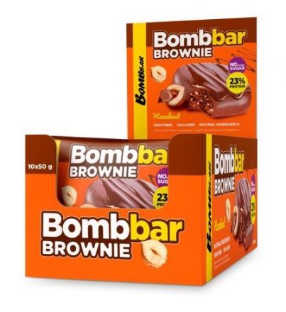 Печенье протеиновое глазированное &quot;Брауни с фундуком&quot; BOMBBAR (50 г)