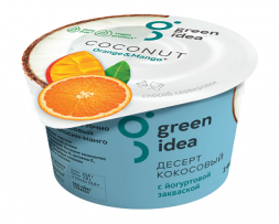 Кокосовый йогурт с апельсином и манго Green idea (140 г)