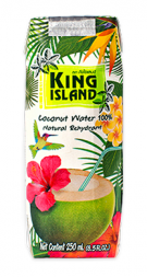 Кокосовая вода 100% без сахара KING ISLAND (250 мл)