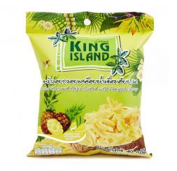 Кокосовые чипсы со вкусом ананаса KING ISLAND (40 г)